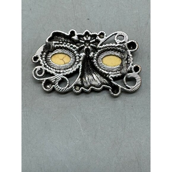 Vintage Silver color With Yellow Cracked Oval Stones Floral Design pendent READ - Picture 5 of 5